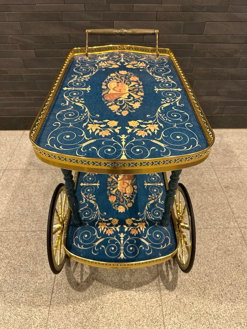 イタリア製 ヴィンテージ　キッチン 配膳 ワゴン キャスター付