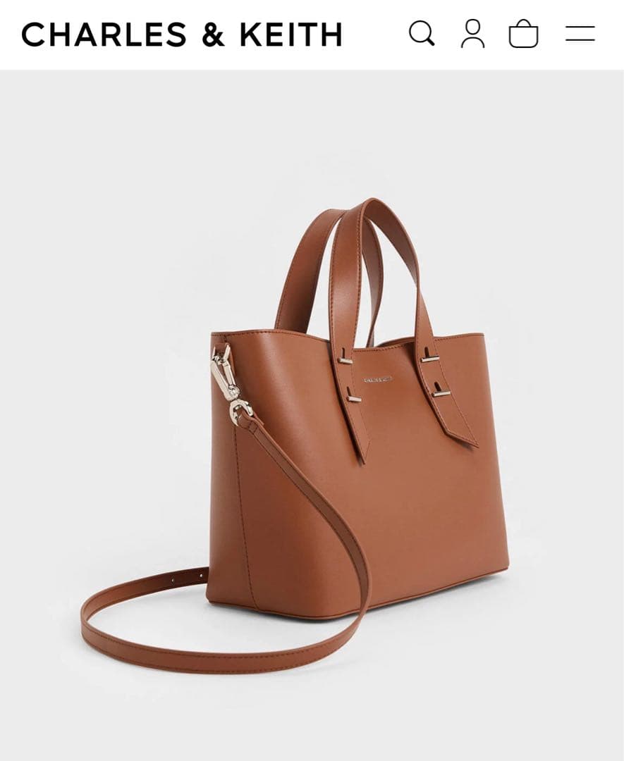 CHARLES & KEITH Shania ダブルハンドルスラウチーバッグ