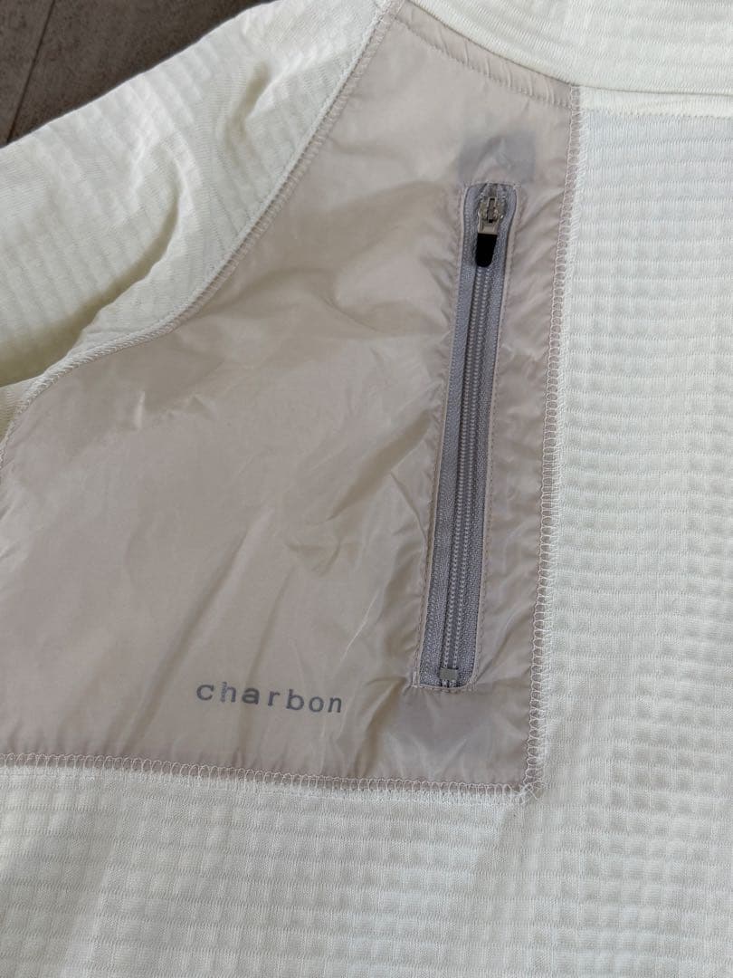 charbon POLARTEC パワーグリッドジップアップフーディー　Lサイズ