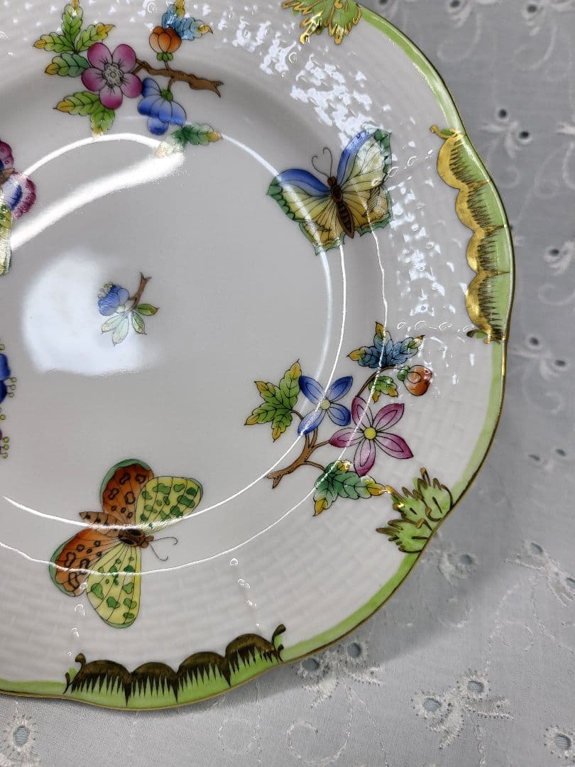 美品✨ヘレンド ヴィクトリアブーケ サラダ デザート プレート17 皿 花蝶③