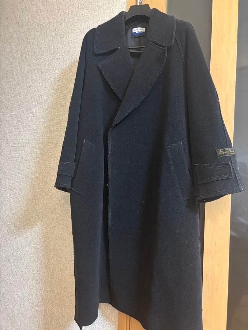 MAISON SPECIAL ファブリックウールプライムオーバーダブルコート