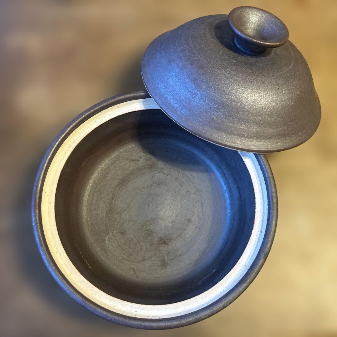 土鍋　大型（直径約31cm ）　石見焼　茶褐色