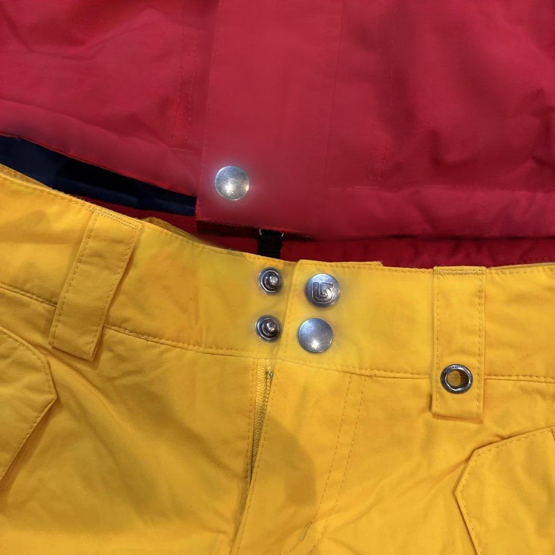 BURTON スノーボードウェアセット S 赤/黄