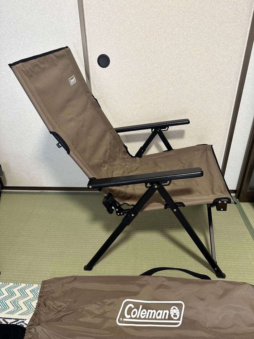 Coleman アウトドアチェア ブラウン　リクライニング3段階