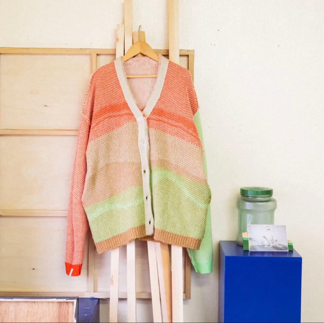 【新品タグ付き】pamm 気狂いのニットカーディガン 不幸なベージュ