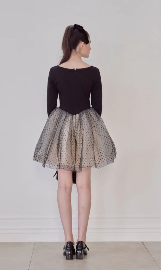 Treat Urself バレリーナドットチュールドッキングワンピース