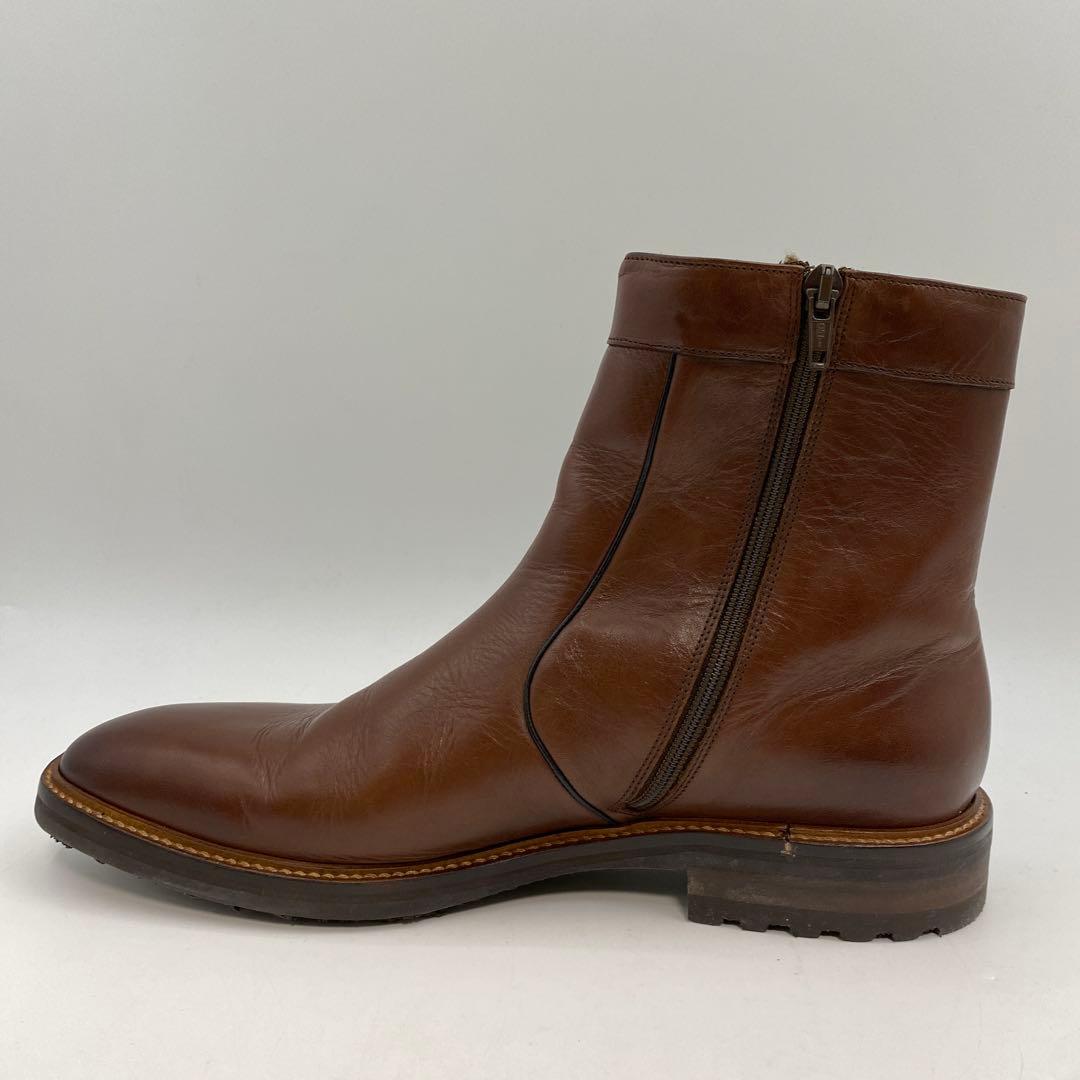 もやしもん【De gier】本革 ブラウン ジッパーブーツ フランス製