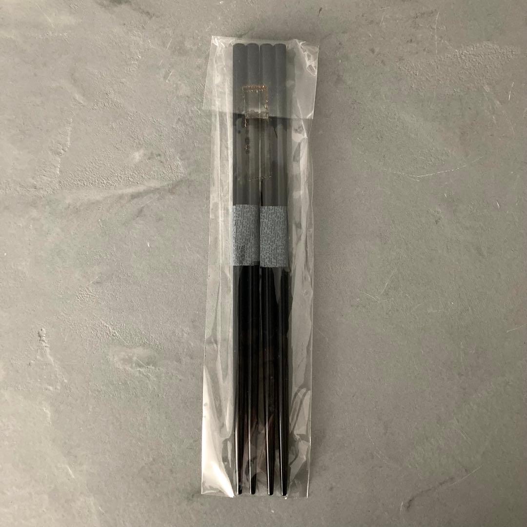 合鹿椀 梅型盆 箸 2客セット