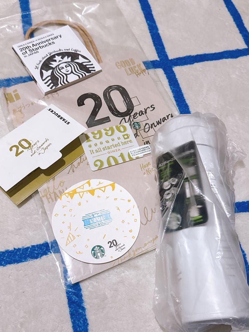 スターバックス 20周年記念　水筒とカード　おまけ付き