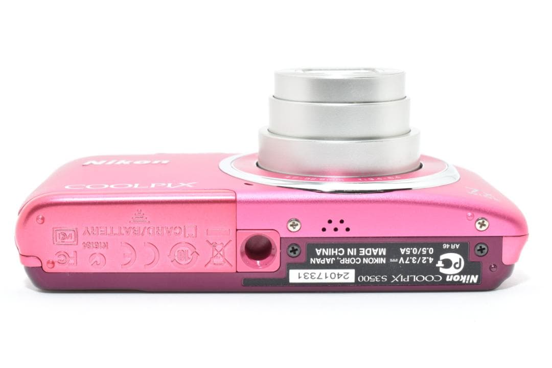 超美品 ニコン COOLPIX S3500 コンパクトデジタルカメラ ピンク