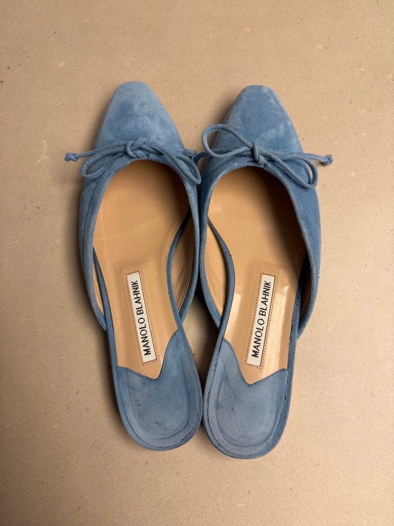 K*A様 MANOLO BLAHNIK ブルー スエード ミュール