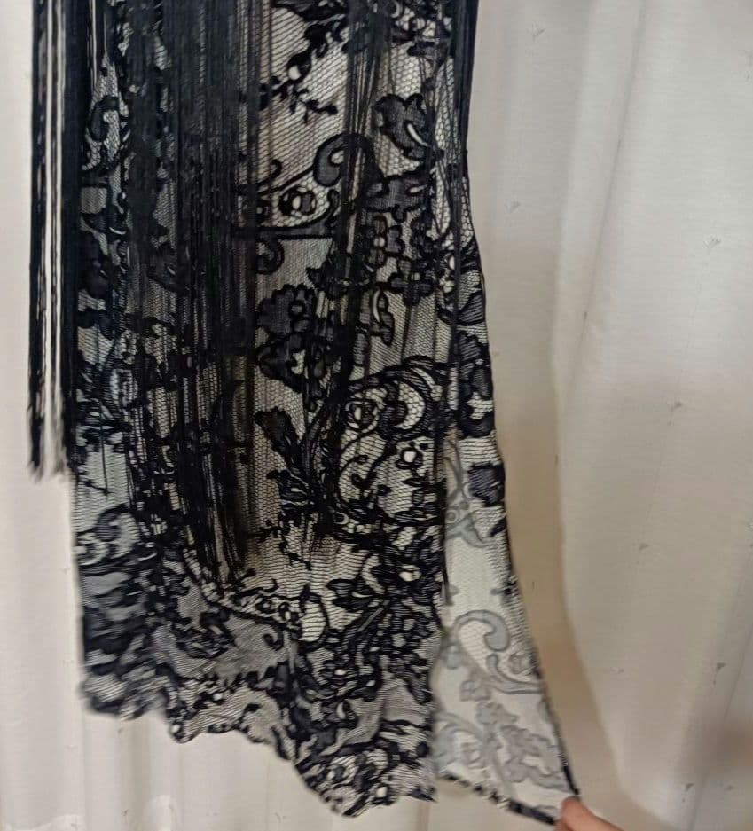 タカダンス ラテンドレス フリンジ 黒