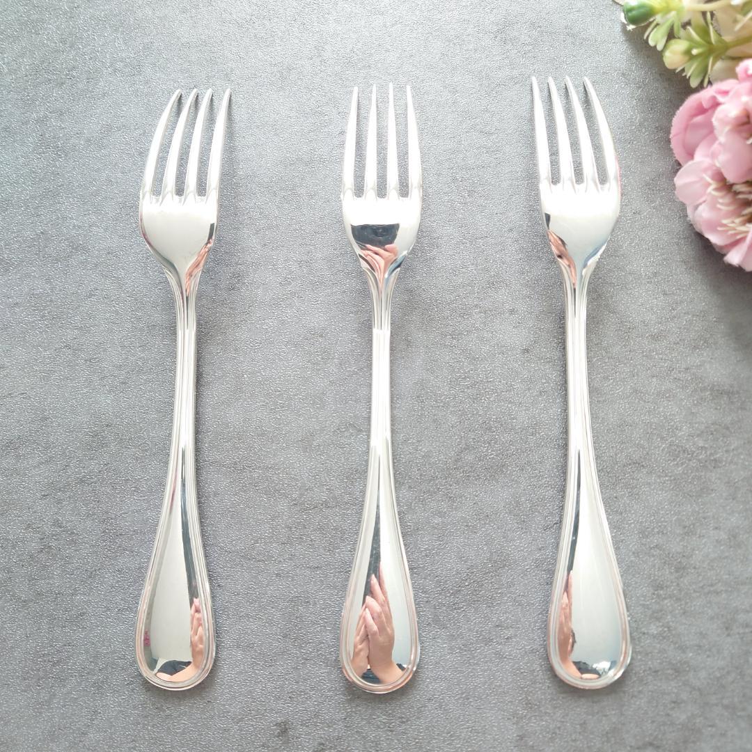 美品 希少 クリストフル アルビ デザートフォーク 3点