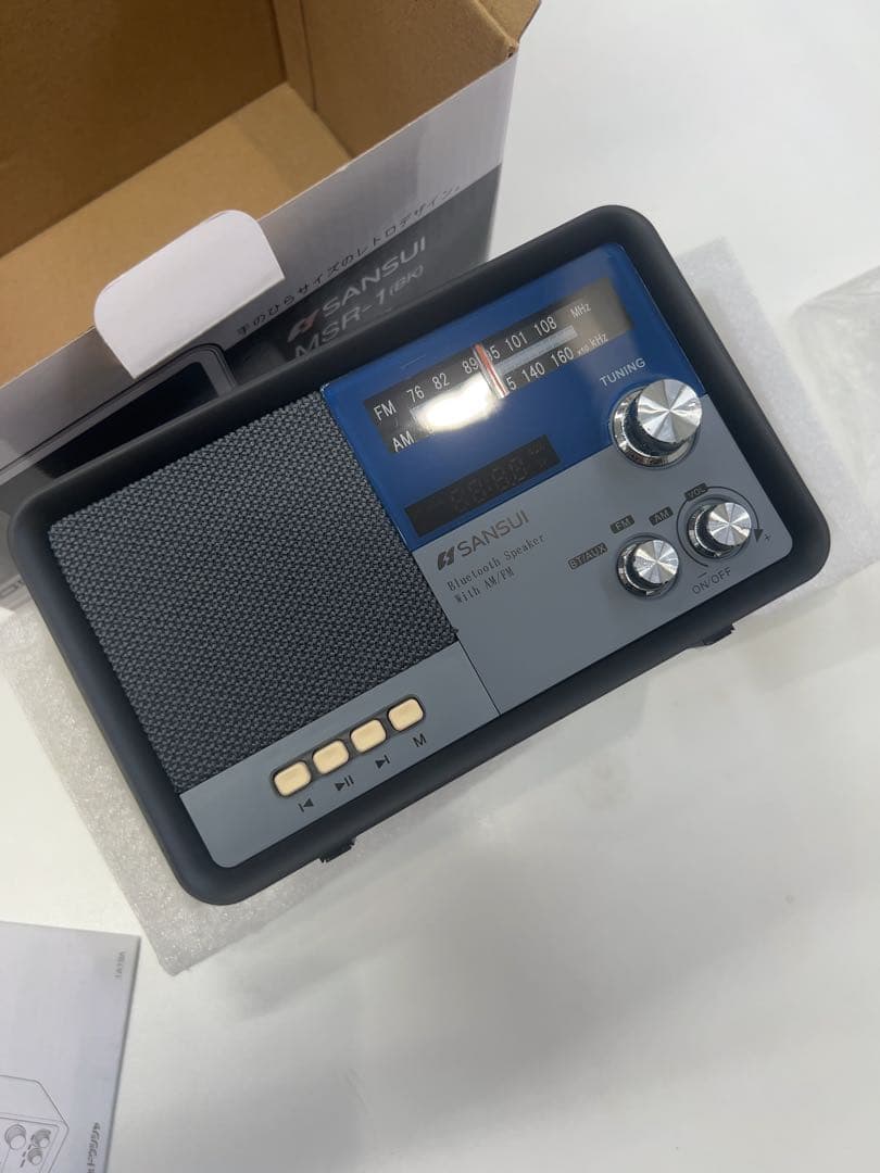 Bluetooth ラジオスピーカー MSR-1 BK サンスイ