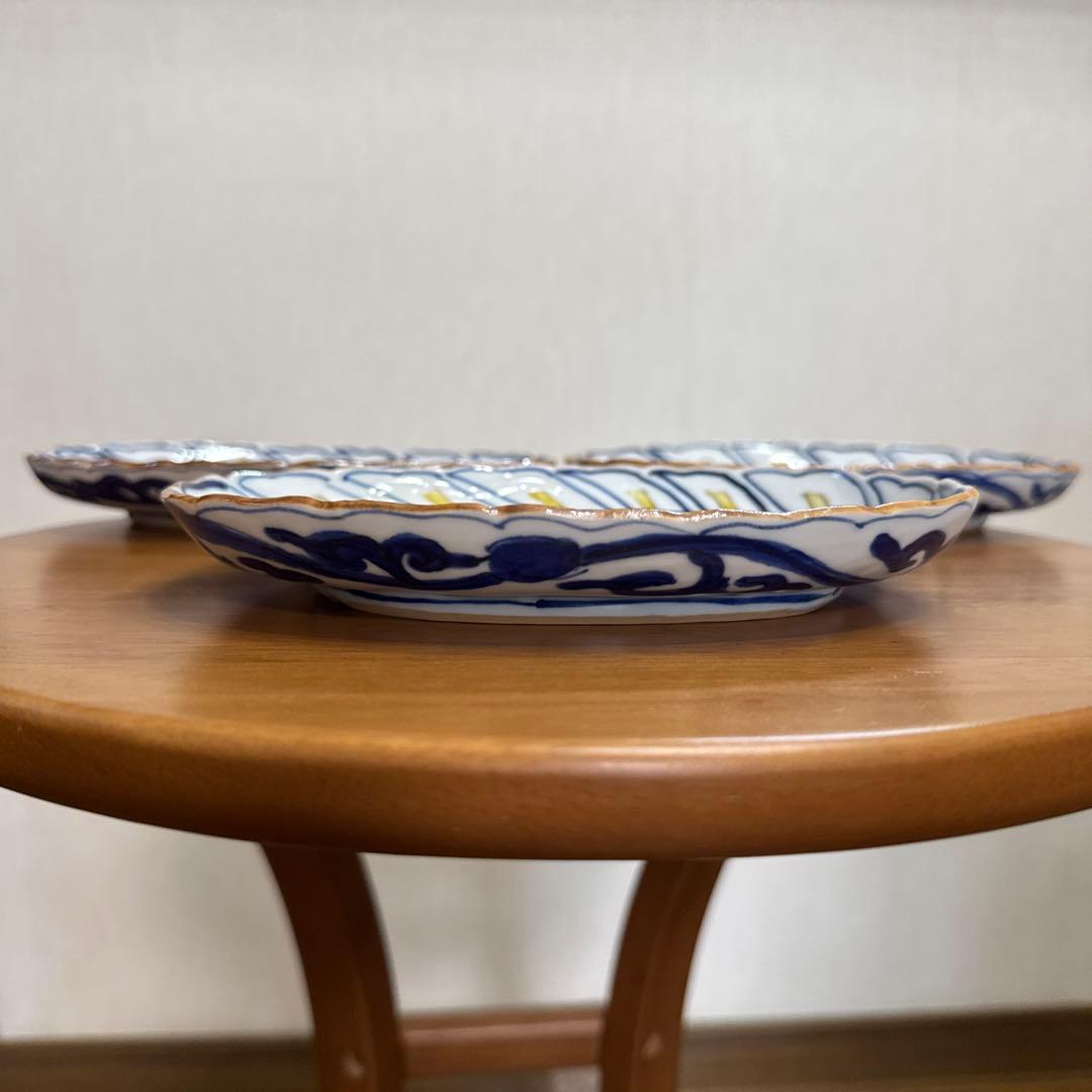 ⭐️九谷焼⭐️正木春蔵❤️牡丹 　輪花オーバル皿3枚セット