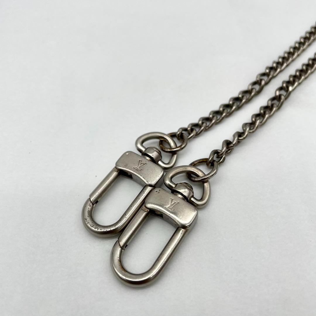 【美品】ルイヴィトン アコルディオン用 シルバーチェーン ロゴ刻印 チャーム