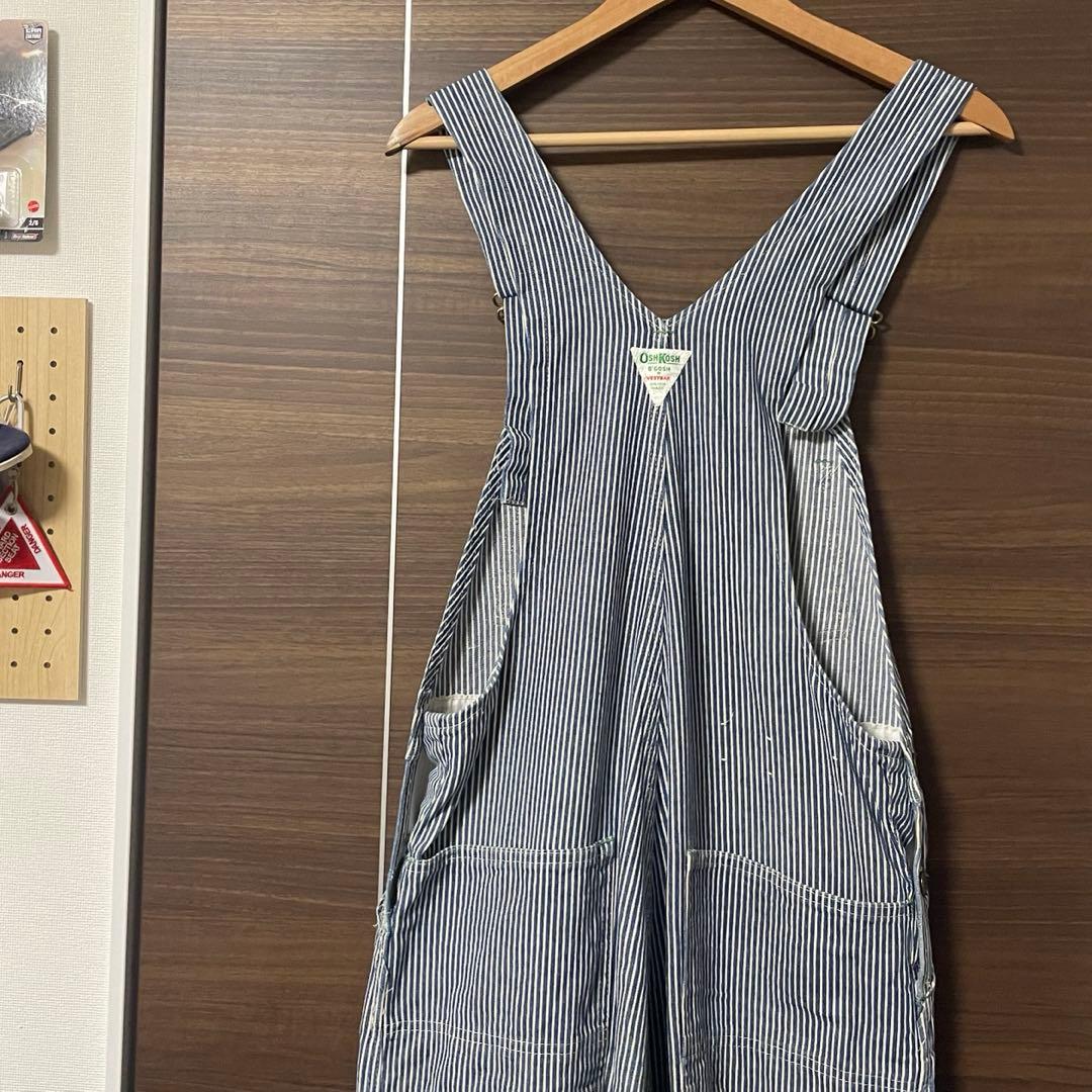 60〜70s Oshkosh ヒッコリーオーバーオール usa製