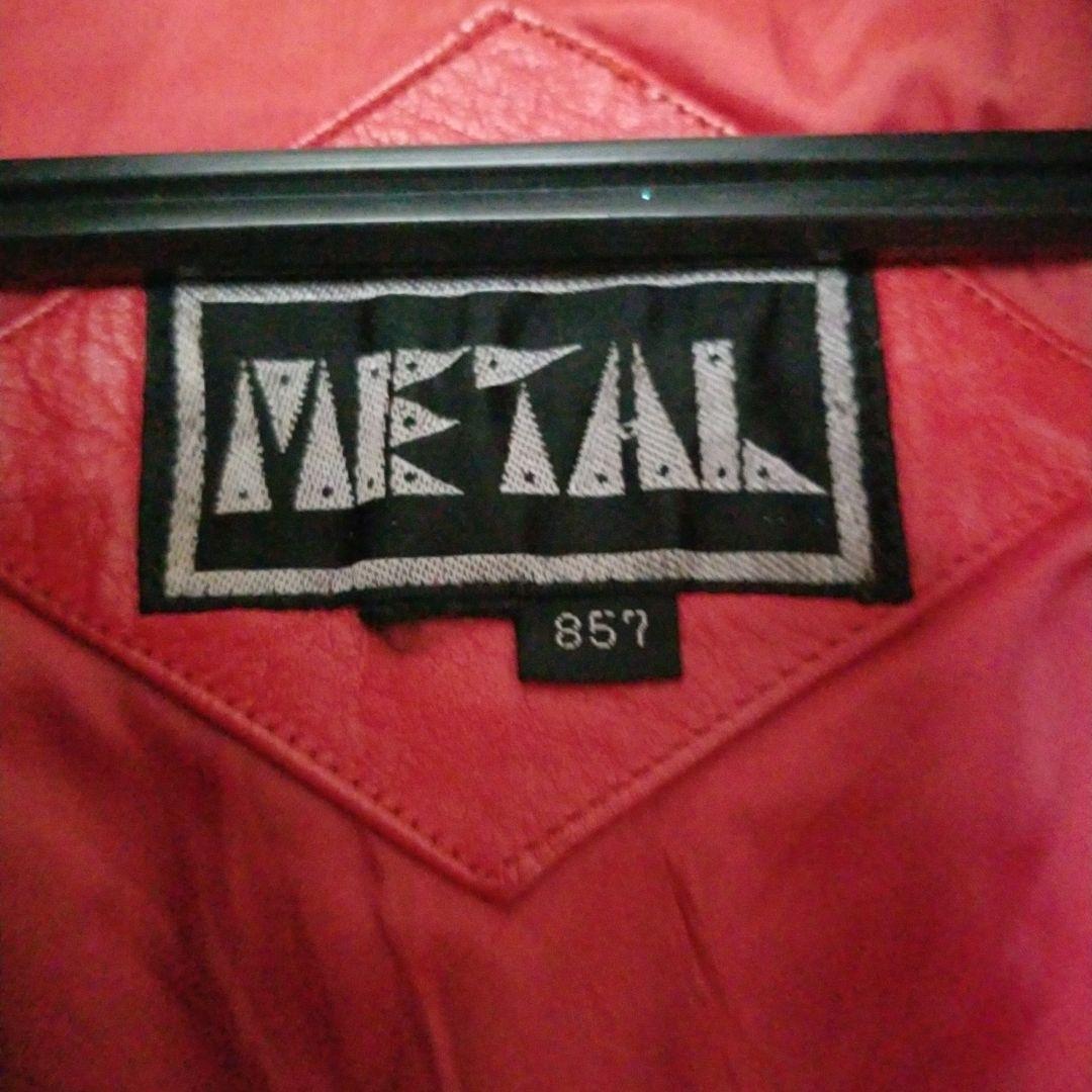 L 赤 レザージャケット シングルライダースメンズサイズM