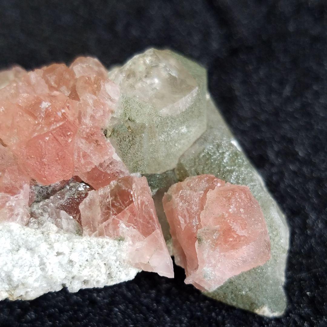 スイス産　アルプスクォーツピンクフローライト&クローライト