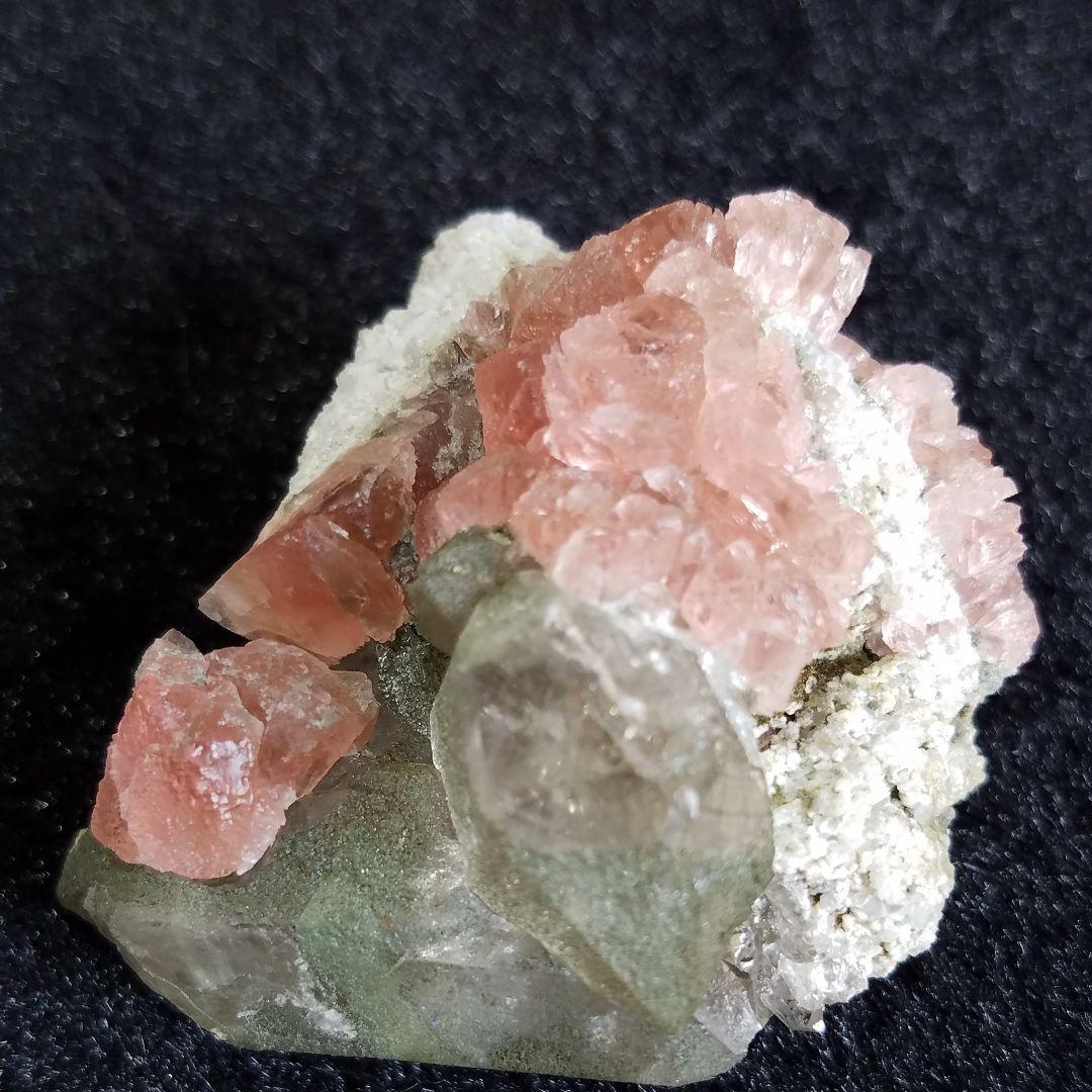 スイス産　アルプスクォーツピンクフローライト&クローライト