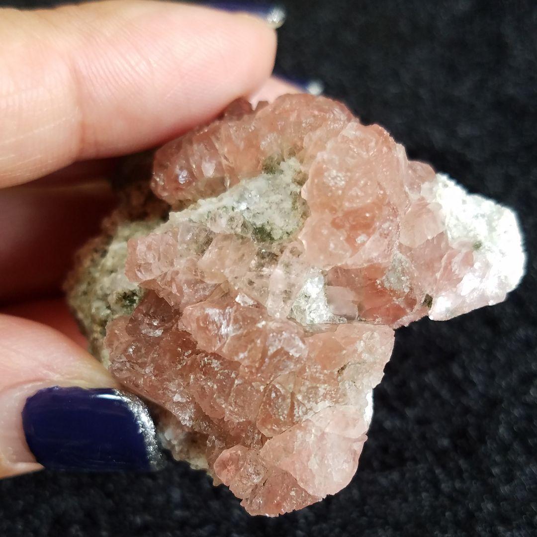 スイス産　アルプスクォーツピンクフローライト&クローライト
