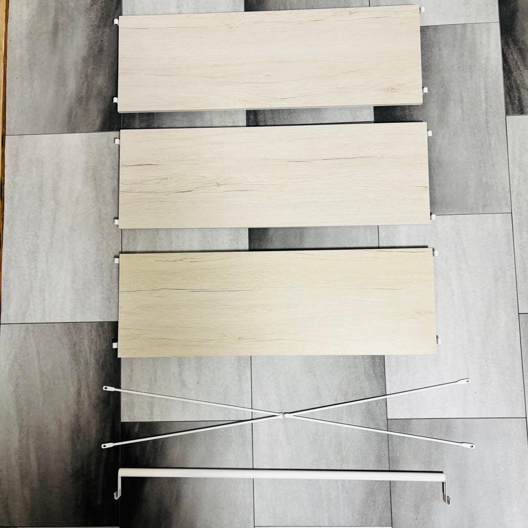 NITORI Nポルダ　幅80cm 棚板奥行き25.8cmホワイト壁面収納　棚