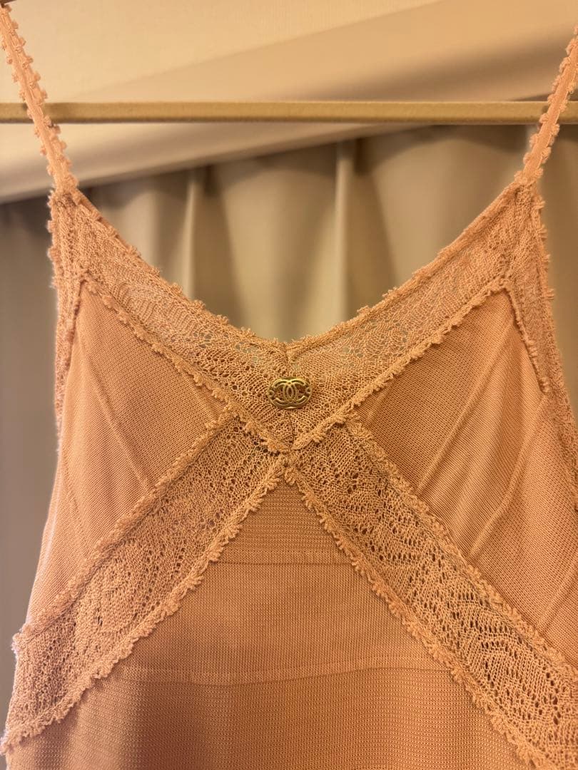 シャネル　フレア　レース　キャミソール