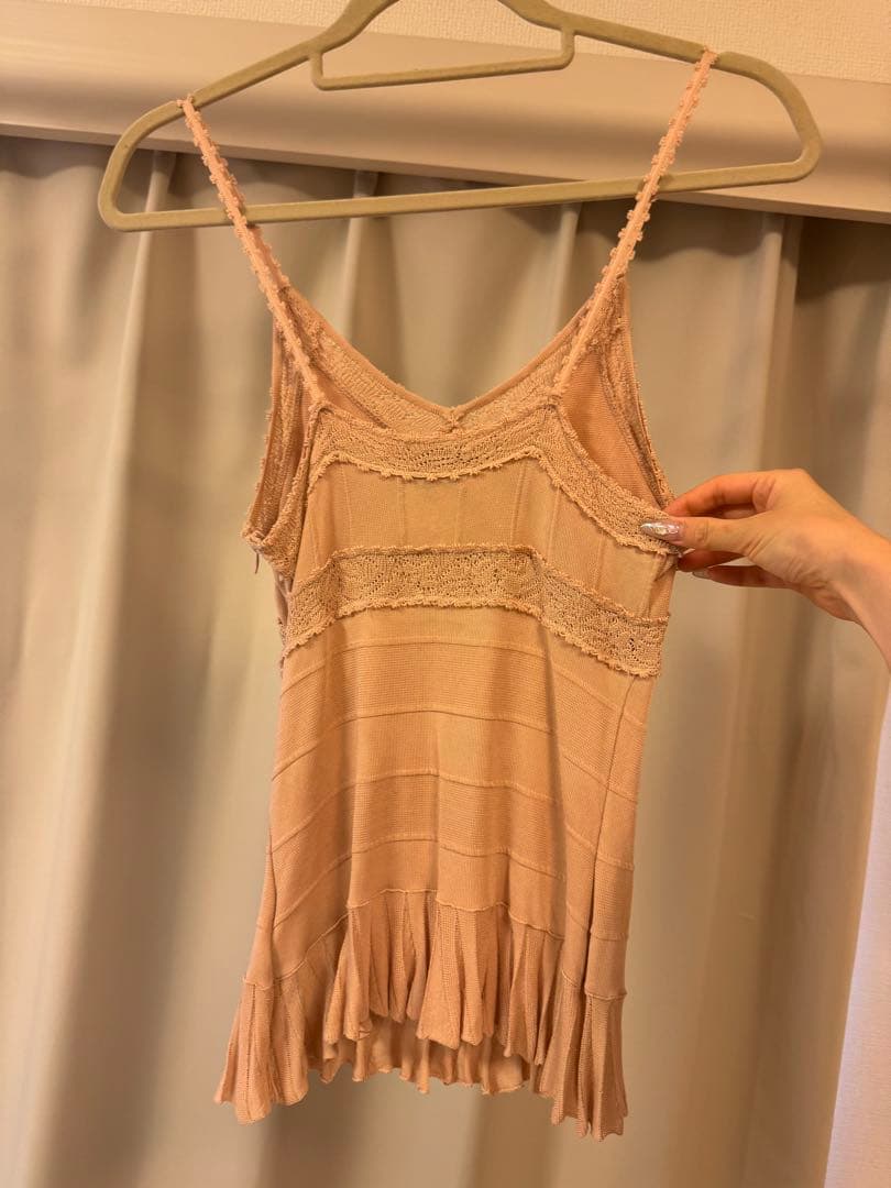 シャネル　フレア　レース　キャミソール