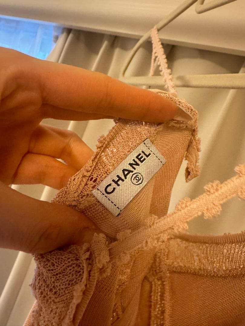 シャネル　フレア　レース　キャミソール