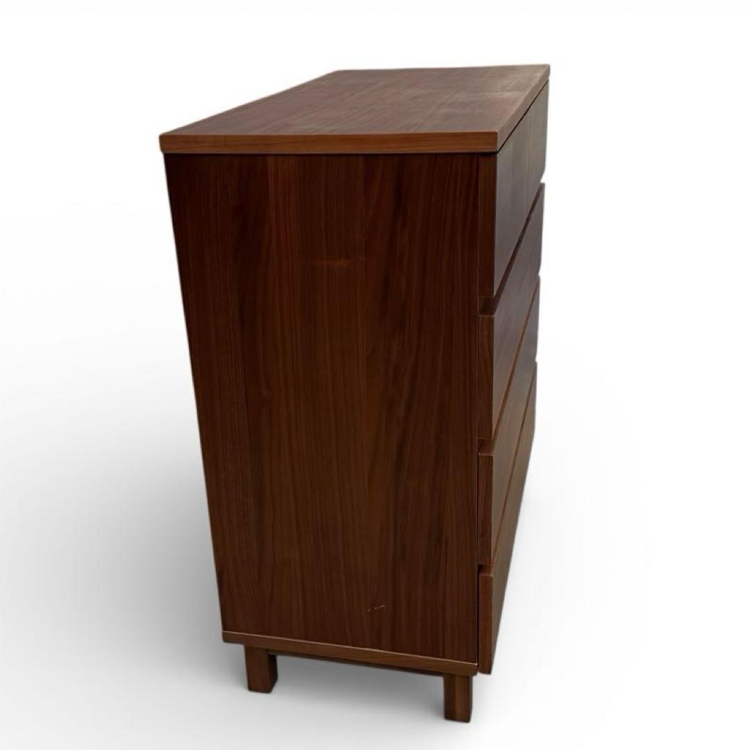 【美品】無印良品　チェスト ウォールナット 脚付 幅80cm タンス 収納 北欧