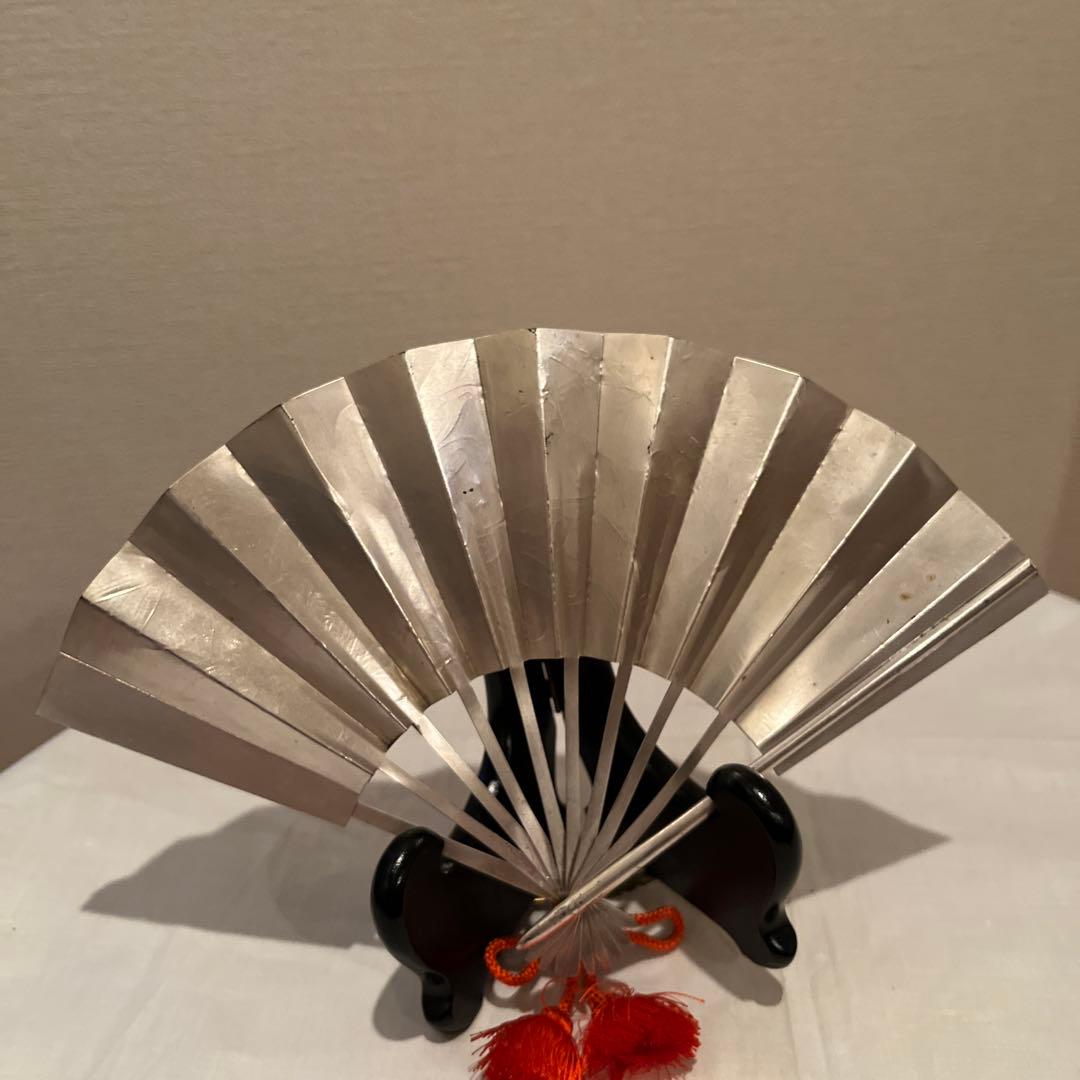 武比古 純銀 扇子 四君子 7号