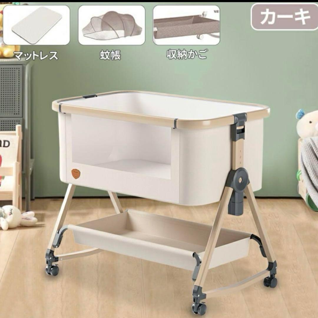 ☆美品☆HZDMJ ベビーベッド＋全部洗えるベビー布団7点セット 掛布団未使用