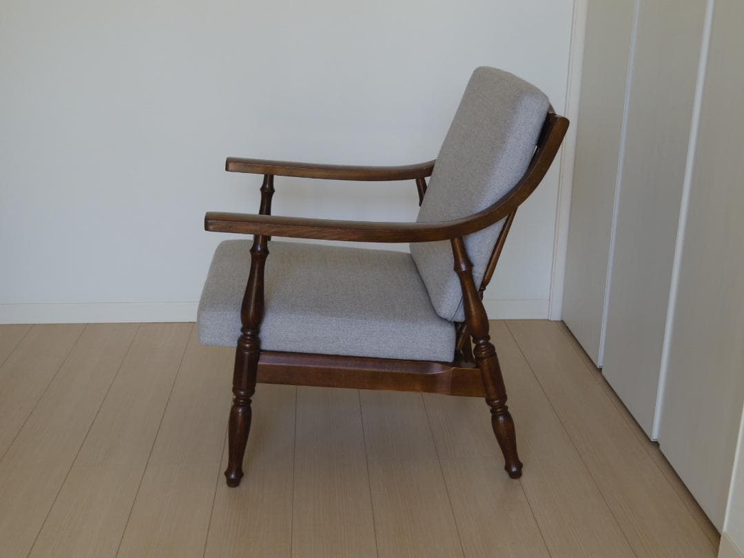 【張替え未使用品】かしわ木工　シングルソファー