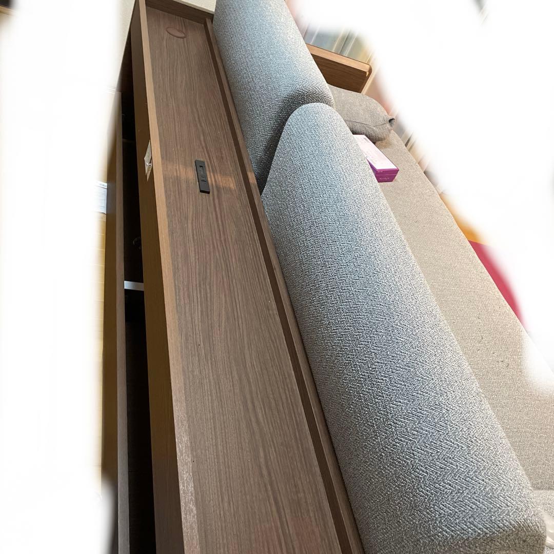 ニトリ ソファベッド 3WAY シングル対応／ミドルブラウン