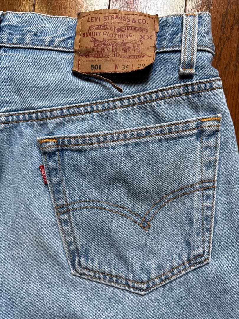 【90s】Levi's 501 USA製 ストーンウォッシュ W36 L30