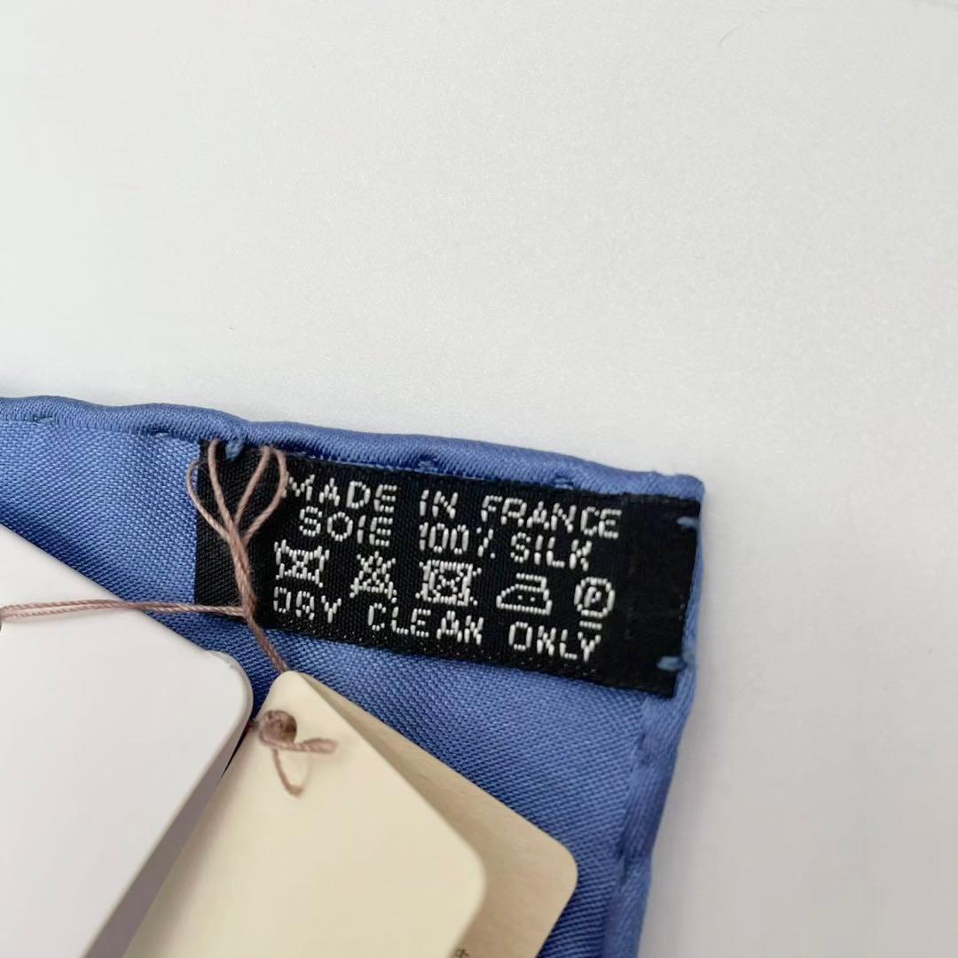 極美品　エルメス　カレ40 スカーフ　ハンカチ　グランH シルク　タグ付き