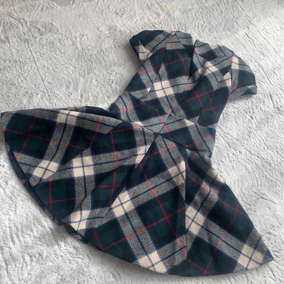 バーバリーブルーレーベル ノバチェックワンピース 西野カナ着用色違い　グリーン