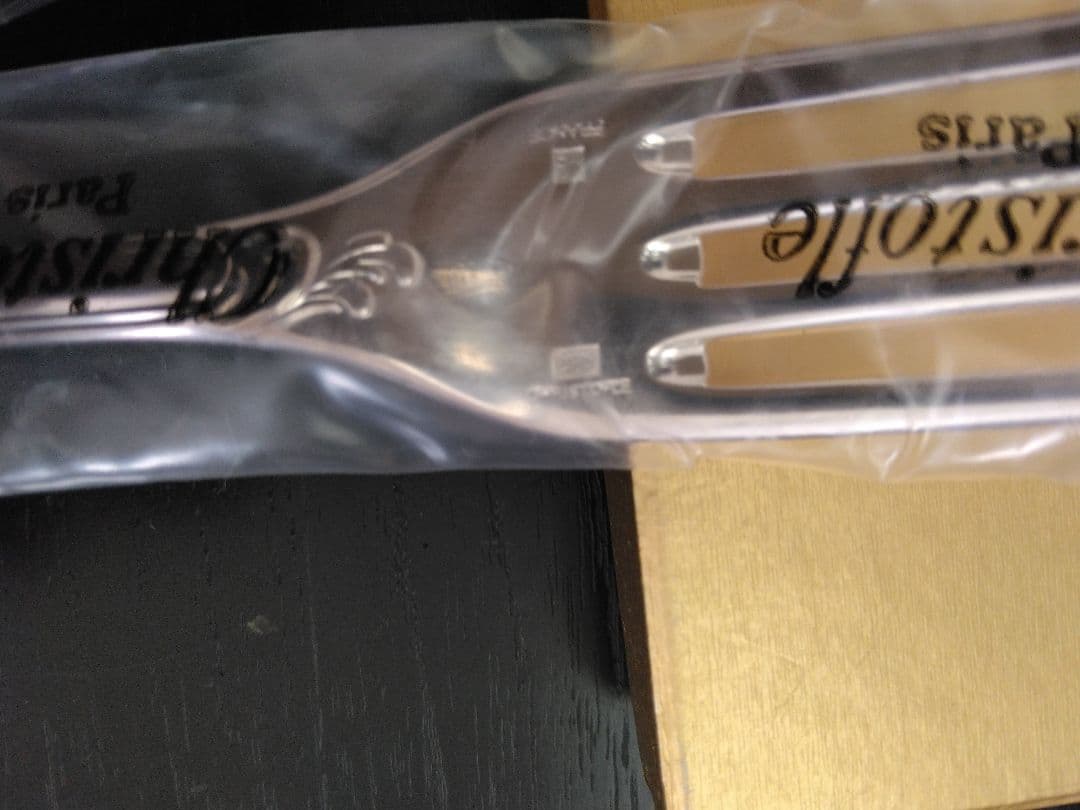 クリストフル、銀、スプーン＆フォークセット、マルリー