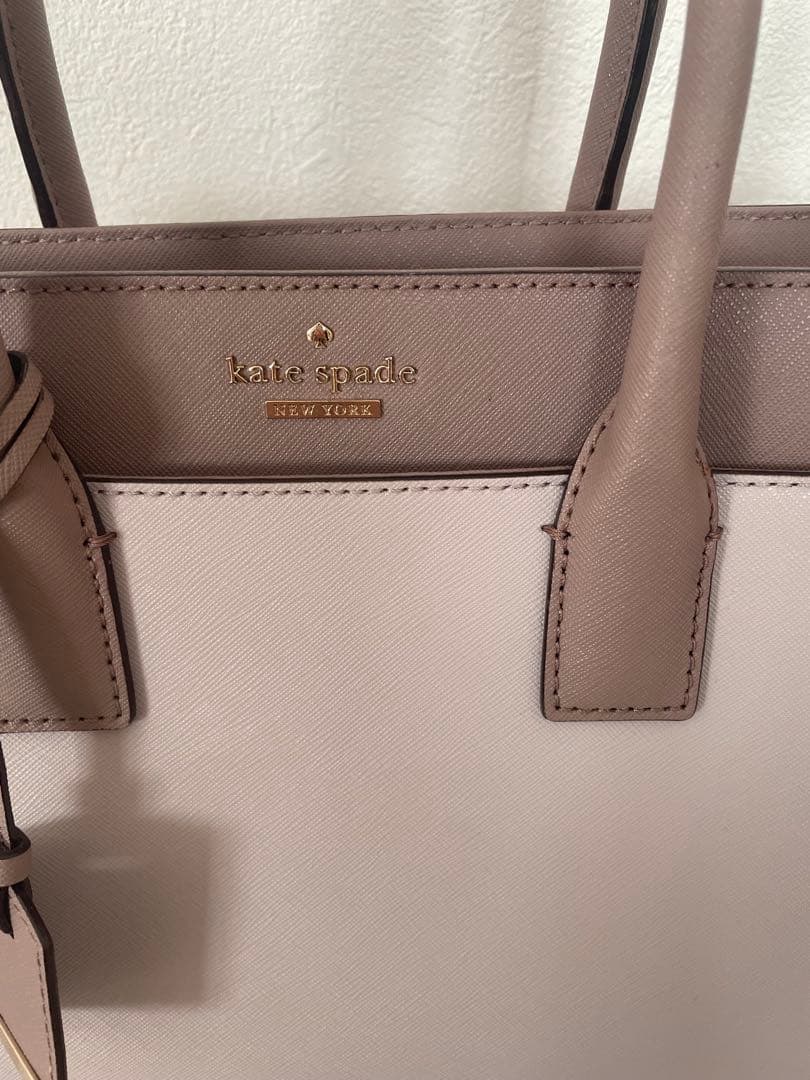 kate spade ハンドバッグ &ショルダー　ブラウン/ベージュ　牛革製
