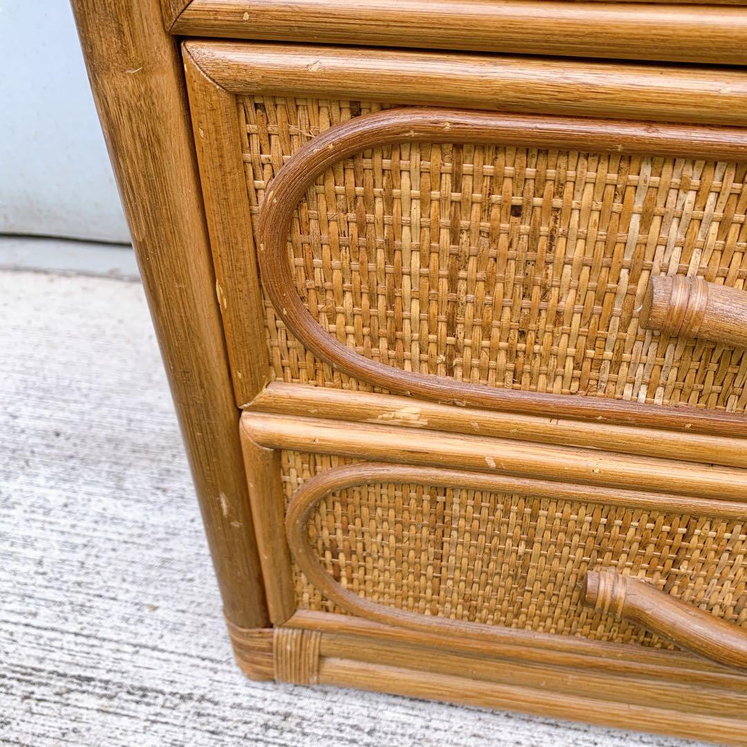 【送料込】KOIZUMI ラタン家具 籐 ラタン チェスト 飾り棚 収納タンス