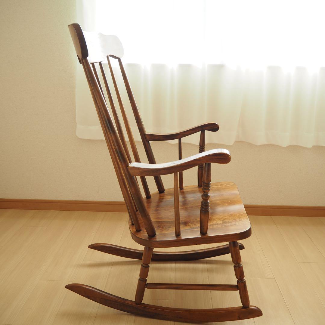ロッキングチェア ヒダダイネット 飛騨家具 ウィンザーチェア レトロ 木製 椅子