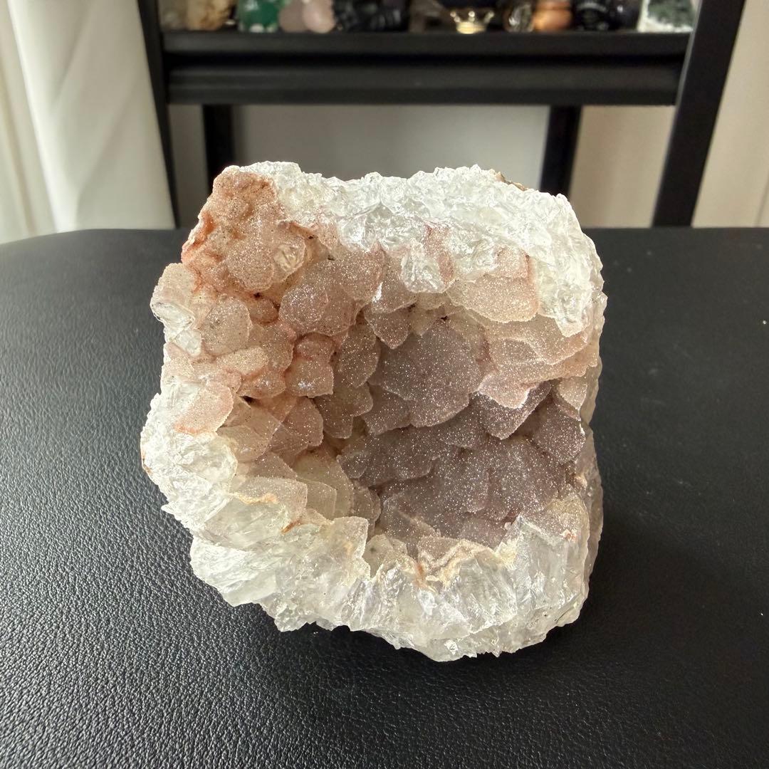 【KAORI】天然石シュガーアメジストの原石　置物　鉱物NO.021011