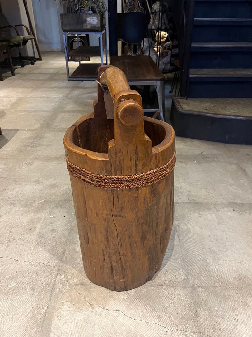 木桶　傘立て　古道具