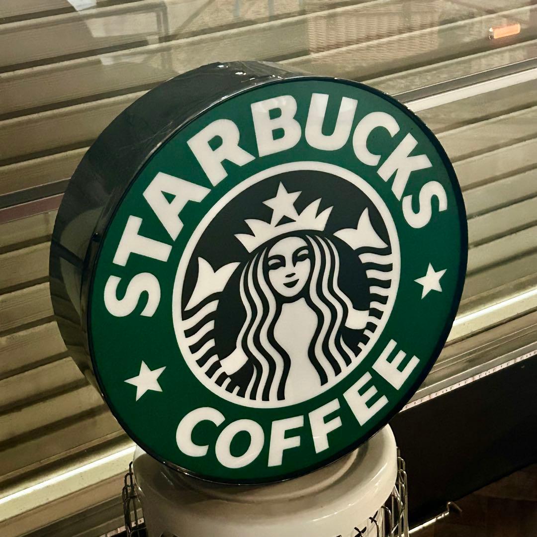 【大型】Starbucks ロゴライトサイン 看板 直径40cm