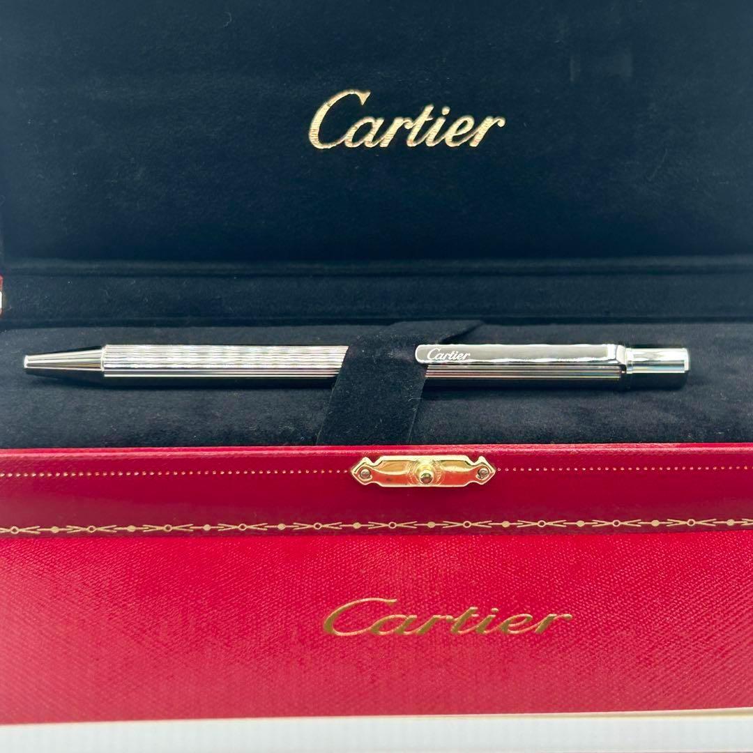 【りり】　未使用　Cartier ボールペン シルバー インク黒　箱付き