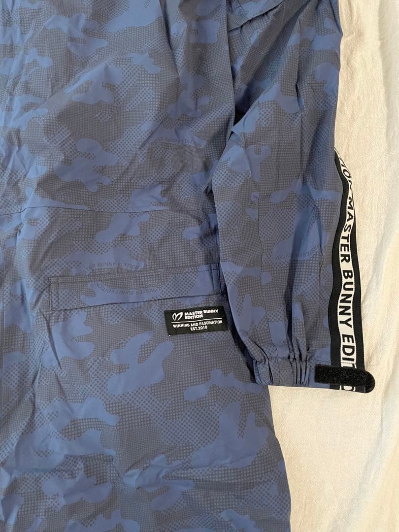 ◼️マスターバニー　レインコート　半袖　長袖レインウェア 迷彩 完売品 M ブルー