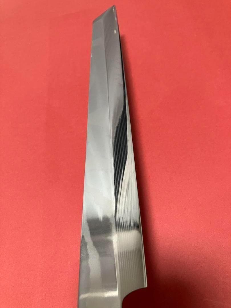 9寸切付け柳刃包丁黒檀黒水牛柄　VG10ダマスカス鋼【鞘付き】