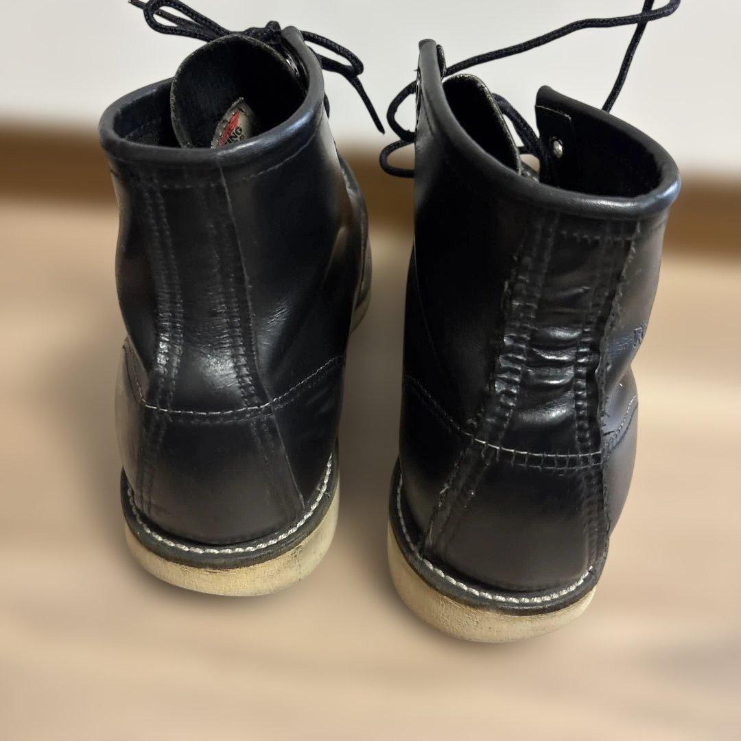 RED WING 黒 レザー ワークブーツ