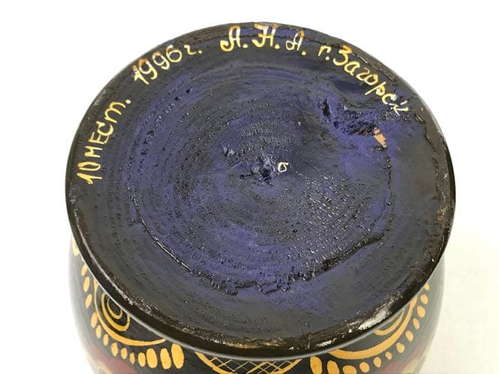 大きなマトリョーシカ人形① 10体セット　ロシア　レトロ　黒