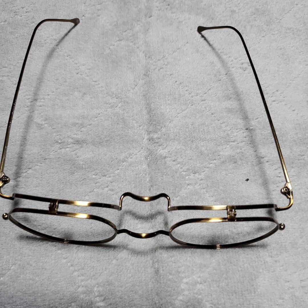 (TRAD)Gentian 跳ね上げメガネ チタン製ゴールド